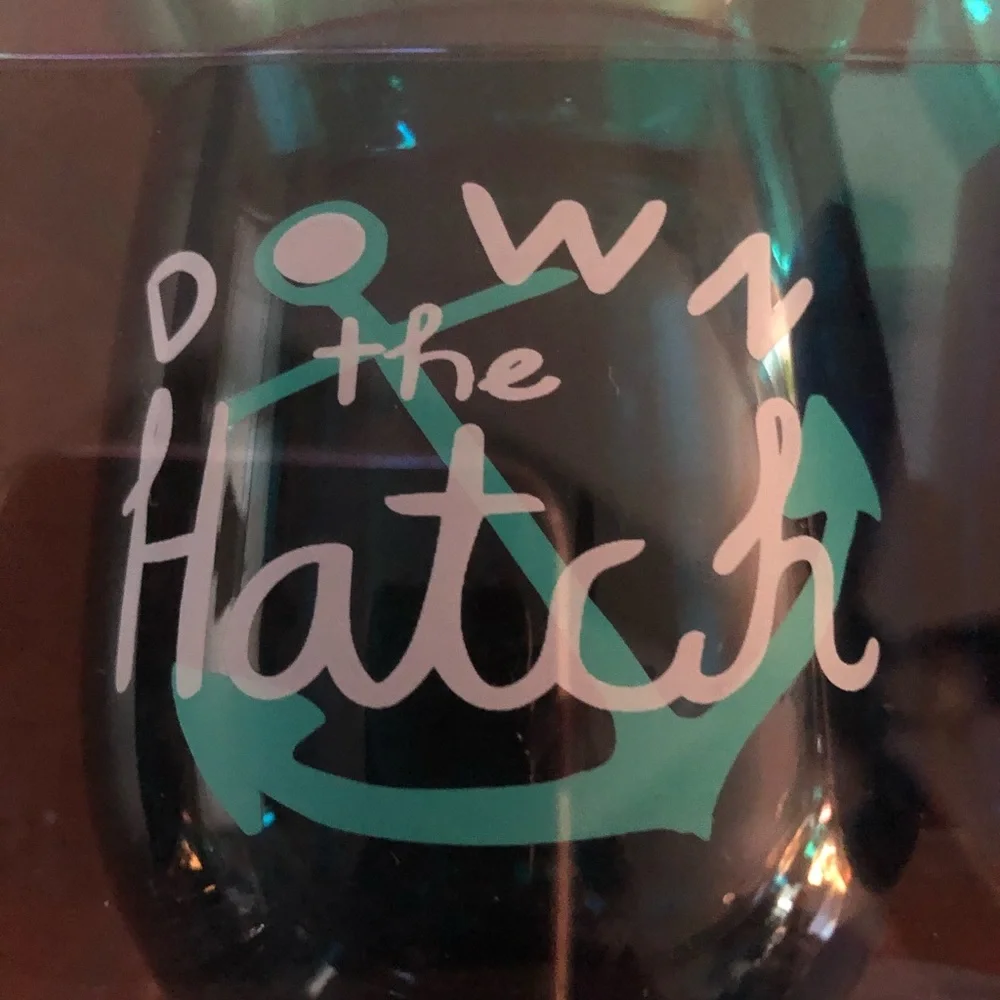 Set of 4 acrylic wine stemless glasses with fun sayings